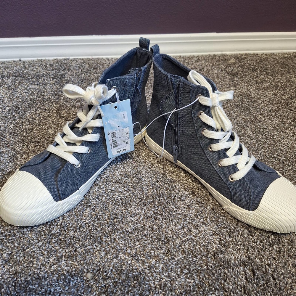 Cat & Jack Dark Gray High-Top Sneakers with White Laces